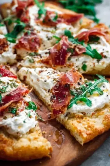 Prosciutto and Honey Burrata Pizza