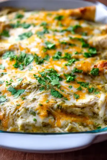 Easy Green Chicken Enchiladas