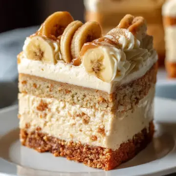 BANANA PUDDING COOKIE BUTTER CHEESECAKE CAKE