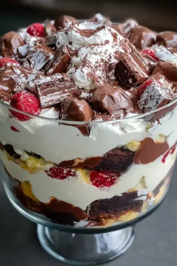 Chocolate brownie trifle
