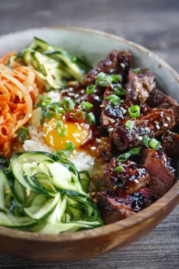 Korean BBQ Steak Rice Bowls