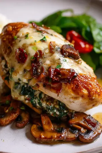 Mushroom-Stuffed Chicken Breast