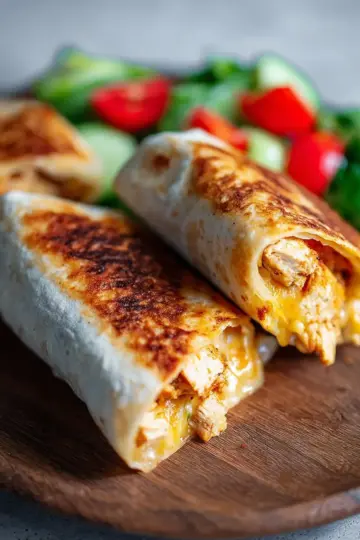Cheesy Garlic Chicken Wraps