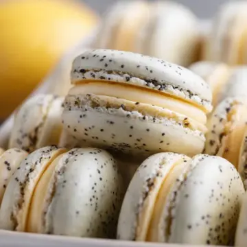 Lemon Poppy Seed Macarons