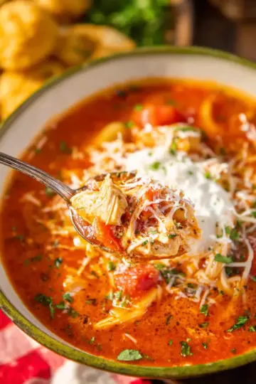 Slow Cooker Chicken Parmesan Soup