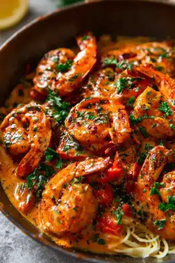Creamy Garlic-Paprika Shrimp Skillet