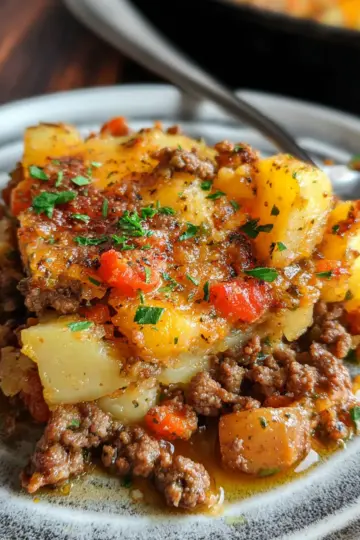Hobo Casserole Rustic Ground Beef and Potato Bake