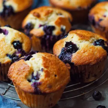 Greek Yogurt Blueberry Muffins