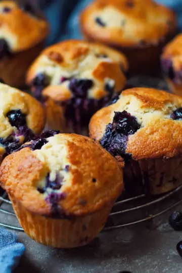 Greek Yogurt Blueberry Muffins