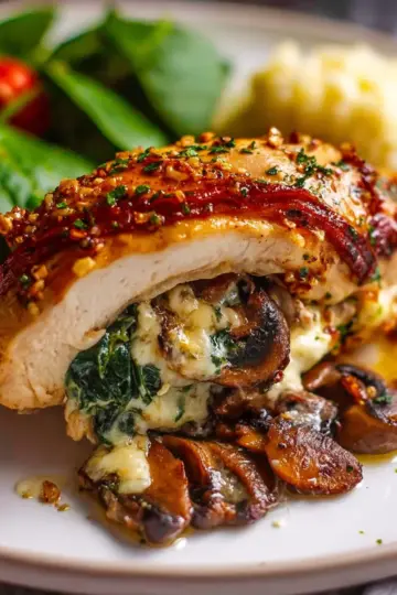 Mushroom Stuffed Chicken Breast