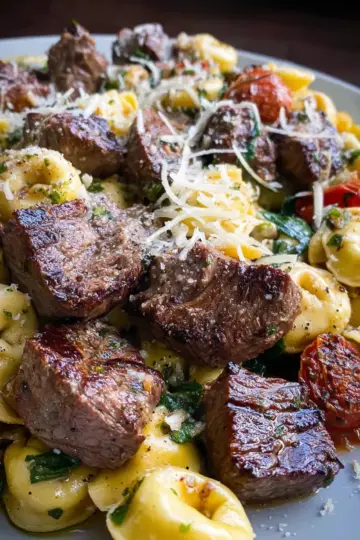 Garlic Parmesan Steak Tortellini