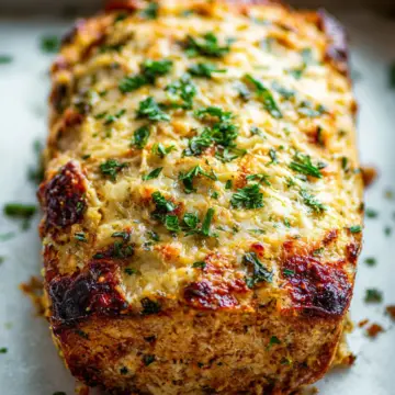 Garlic Parmesan Chicken Meatloaf