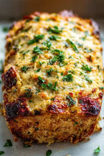 Garlic Parmesan Chicken Meatloaf