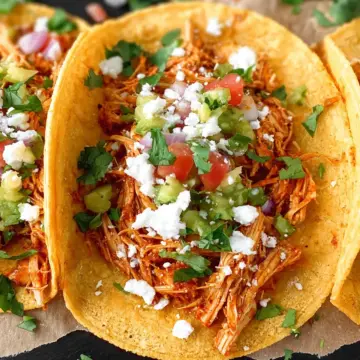 Crock Pot Chicken Tacos (3 Ingredients!)