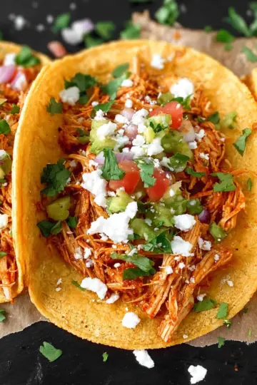 Crock Pot Chicken Tacos (3 Ingredients!)