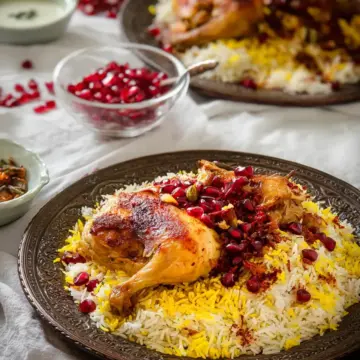 Zereshk Polo ba Morgh – Persian Barberry Rice With Chicken