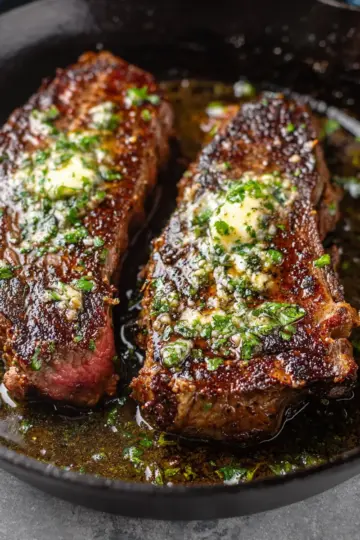 Pan-Seared Steak with Garlic Butter