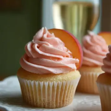 Peach Bellini Cupcakes