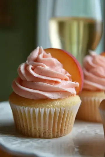 Peach Bellini Cupcakes