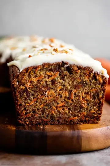 Carrot Cake Loaf (Quick Bread)