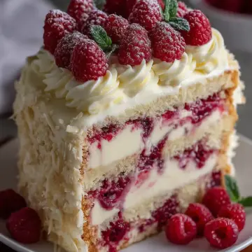 White Chocolate Raspberry Dream Cake