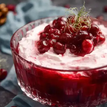 Cranberry Jello Salad with Cream Cheese and Fresh Cranberry Sauce