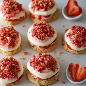 Strawberry Crunch Shortcake Cookies