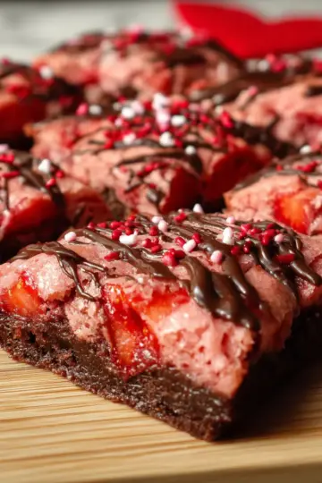 Sweetheart Strawberry Brownies