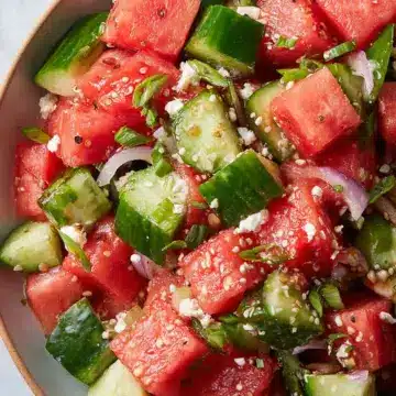 Watermelon Cucumber Salad