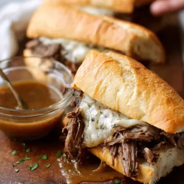 Slow Cooker French Dip Sandwiches
