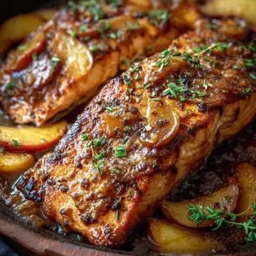 Bourbon Peach Roasted Salmon
