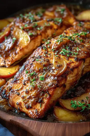 Bourbon Peach Roasted Salmon