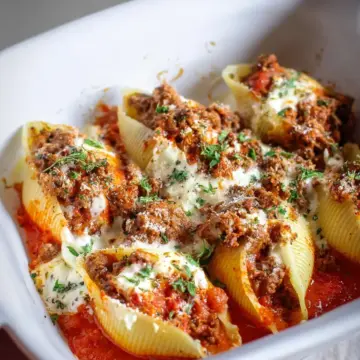 Beef Stuffed Shells Italian American Dish