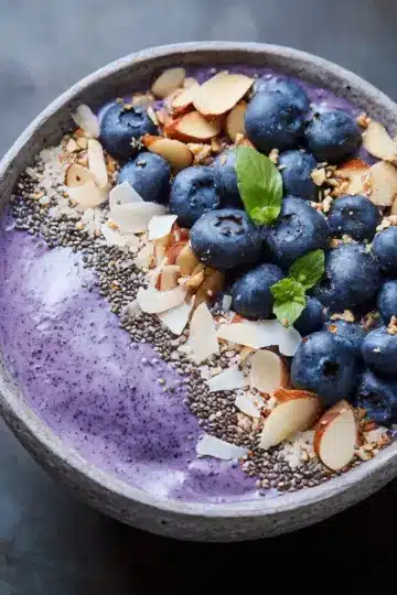 Blueberry Basil Smoothie Bowl