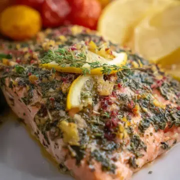 Mediterranean Salmon (Baked, Lemon Oregano)