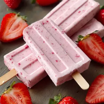 Creamy Strawberry Paletas