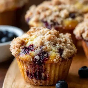 Blueberry Muffins with Crumb Topping