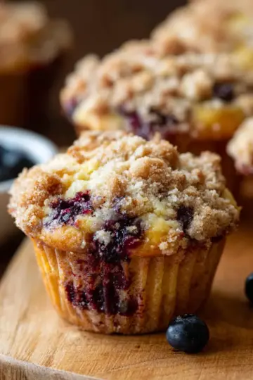 Blueberry Muffins with Crumb Topping
