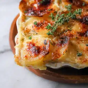 Roasted Garlic & Gouda Potato Gratin