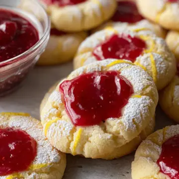 Lemon Cookies with Raspberry Curd