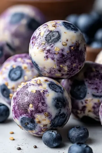 Blueberry Cheesecake Protein Bites