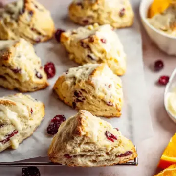 Cranberry Orange Cream Scones