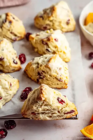 Cranberry Orange Cream Scones