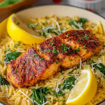 Lemon Salmon Orzo
