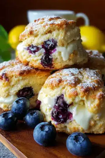 Lemon Blueberry Butter Swim Biscuits