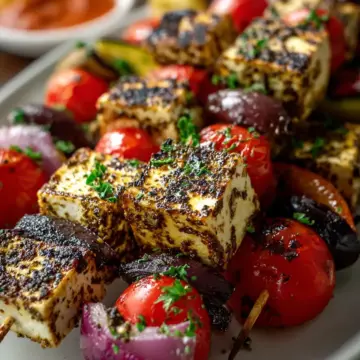 Grilled Za’atar Tofu Skewers