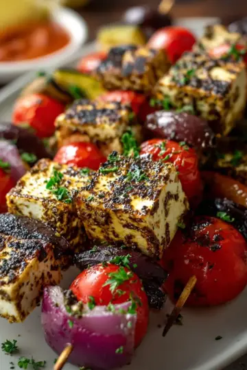 Grilled Za’atar Tofu Skewers