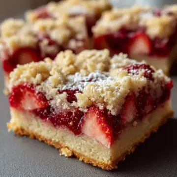 Strawberry Shortbread Bars Summer Delight