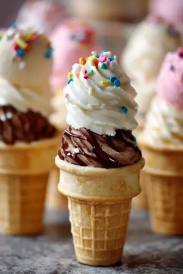 Mini Ice Cream Cone Cupcakes