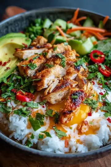 Coconut Chicken Rice Bowl